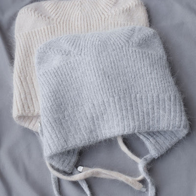 Gorro Tejido Cálido con Orejas de Gato - Pelaje de Conejo Suave - Image 22