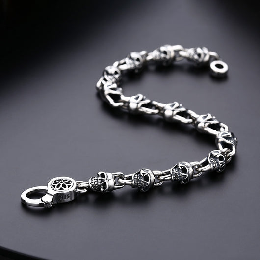 Pulsera de Plata Esterlina S925 Vintage para Hombre y Mujer - Image 2