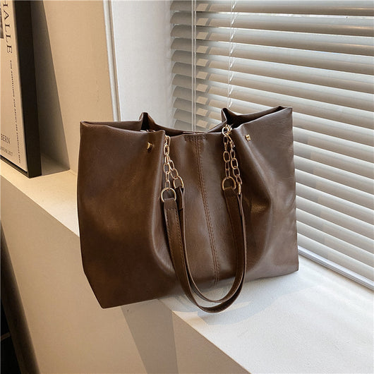Bolsa Tote de Gran Capacidad con Cadena de Hombro - Diseño Suave Premium - Image 4