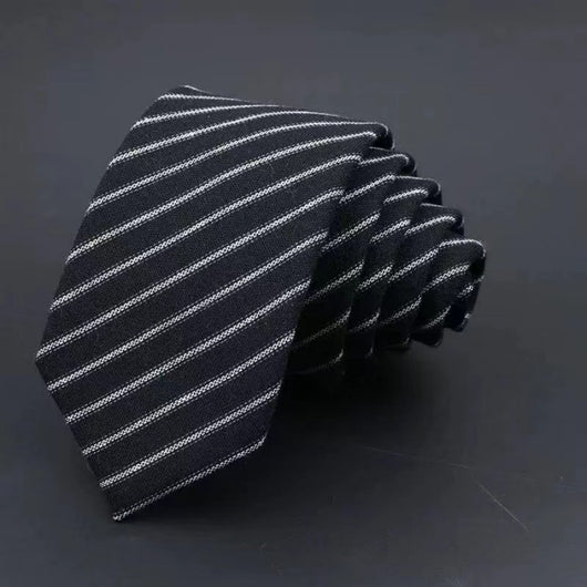 Corbata de Algodón Tejida para Hombre - Diseño Rayado Profesional - Image 2