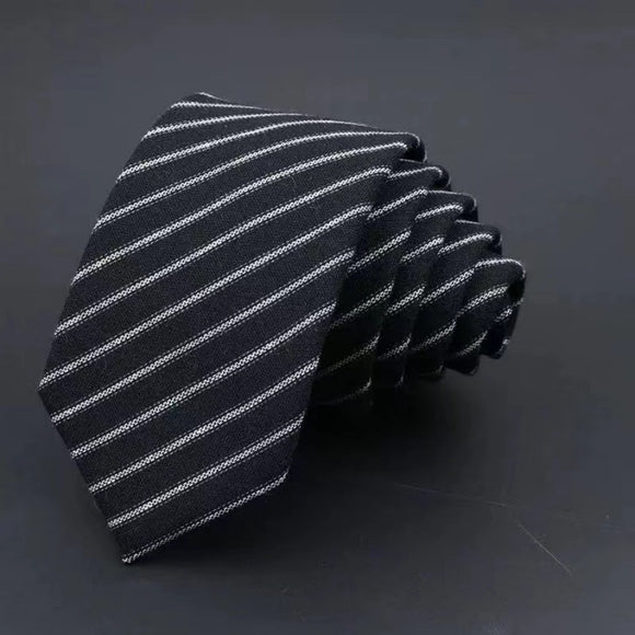 Corbata de Algodón Tejida para Hombre - Diseño Rayado Profesional