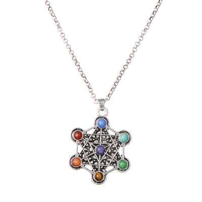 Collar Colgante de Piedra Energética Plata Oculta para Yoga - Image 6
