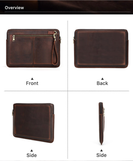 Funda Protectora para Laptop en Cuero Crazy Horse - Maletín Portátil Elegante - Image 18
