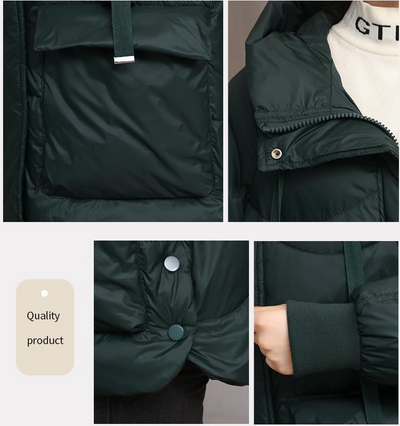 Chaqueta Corta Abrigada Oversize para Mujer Talla Grande - Image 19