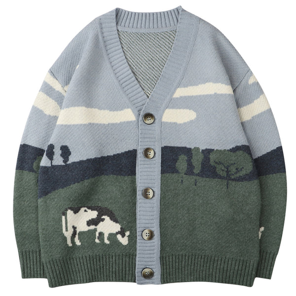 Cardigan Oversize Streetwear Suelto Unisex Hip Hop