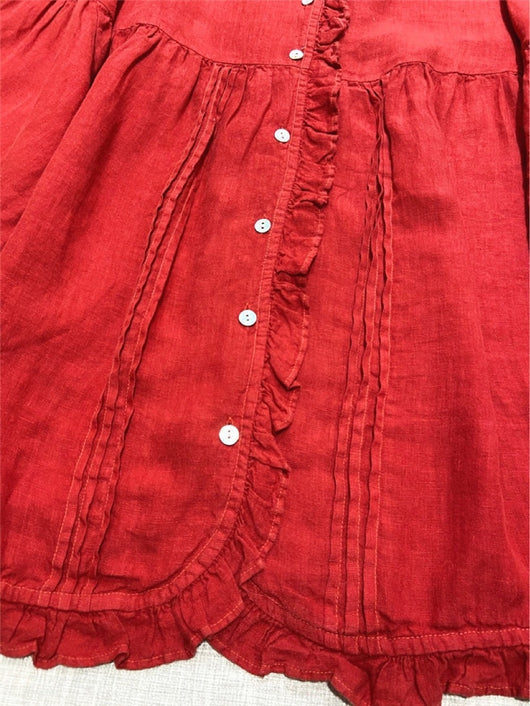 Blusa Lino Artística Estilo Japonés con Mangas Princesa - Image 20
