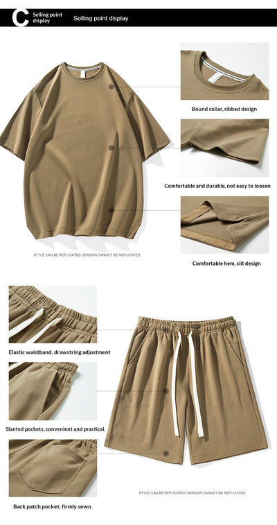 Conjunto Deportivo Hombre Verano Seda Helada Ligero Cómodo - Image 17