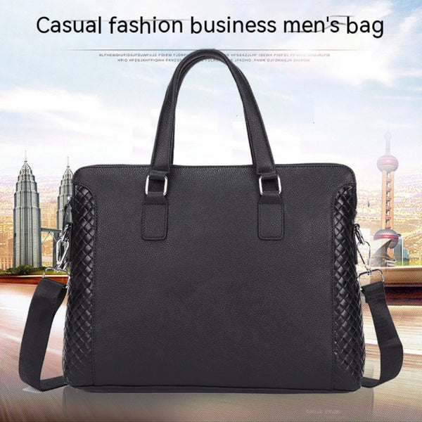 Maletín Ejecutivo de Cuero Genuino para Laptop 14 pulgadas - Bolsa Profesional Horizontal