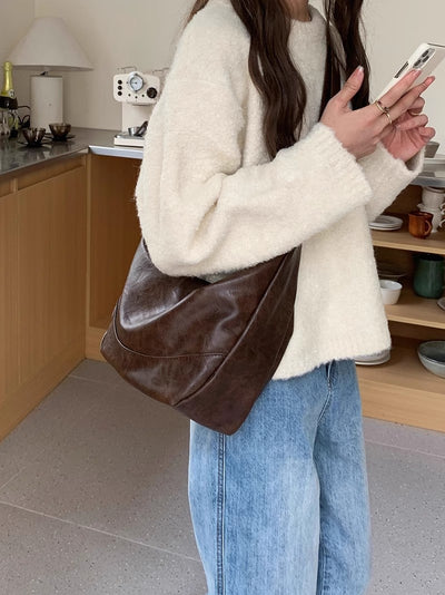 Bolso Retro de Gran Capacidad con Bandolera Ajustable para Mujer - Image 9