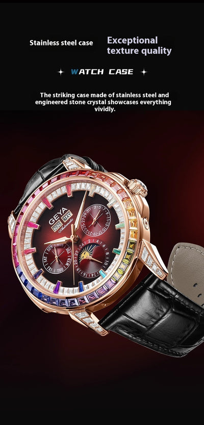 Reloj Automático Multifuncional Rainbow Circle Resistente al Agua para Hombre - Image 13
