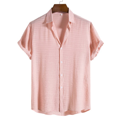 Camisa Manga Corta Cuadros Oscuros para Hombre - Image 9