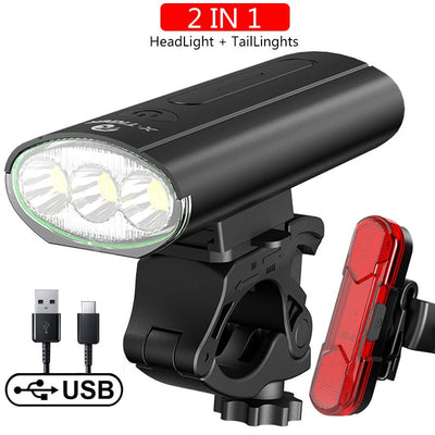 Luz LED Recargable para Bicicleta de Montaña - Impermeable con Pantalla de Batería - Image 13