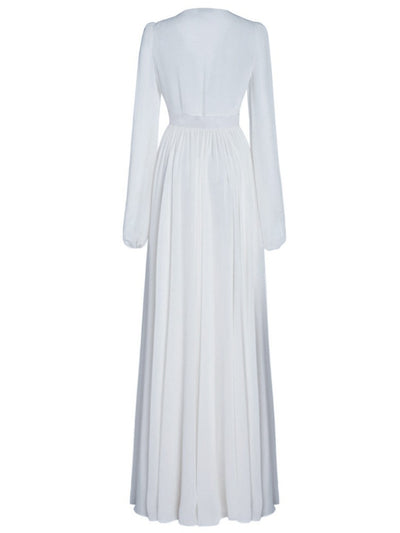 Vestido Blanco Slim Estilo Corte Francés Retro - Image 5