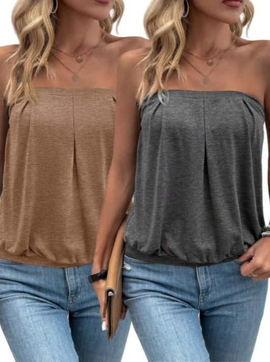 2pc Women's Strapless Tube Top
