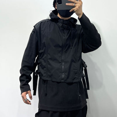 Chaqueta de Trabajo Holgada con Capucha para Hombre - Image 4