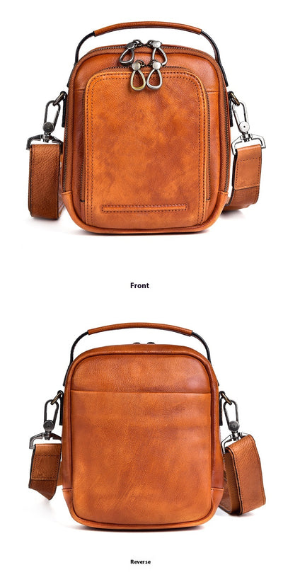 Bolsa Mensajera Casual Retro en Cuero Genuino para Hombre - Image 23