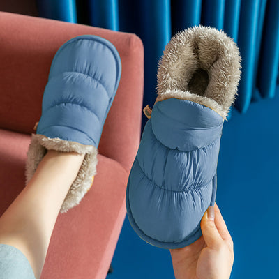 Zapatillas Cálidas de Algodón Grueso Antideslizantes para Mujer con Forro de Terciopelo - Image 20