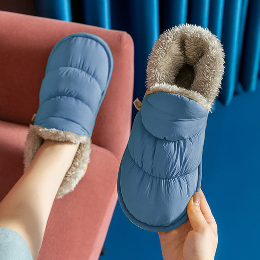 Zapatillas Cálidas de Algodón Grueso Antideslizantes para Mujer con Forro de Terciopelo - Image 20