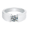 Simple And Fashionable Moissanite Men's Ring Blanco Dorado US8