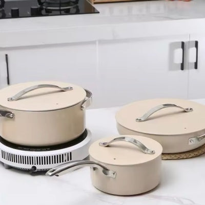 Set de Cocina Premium: Wok de Cerámica y Aluminio + Olla para Leche - Regalo Ideal - Image 14