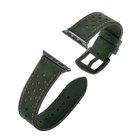 Pulsera de Cuero Transpirable con Diseño Poroso de Color Sólido - Image 53