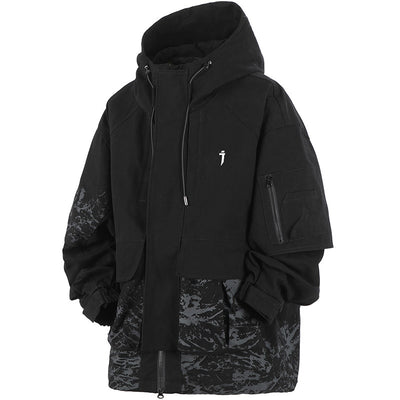 Chaqueta Impermeable con Capucha y Bolsillos Funcionales para Hombre - Image 3