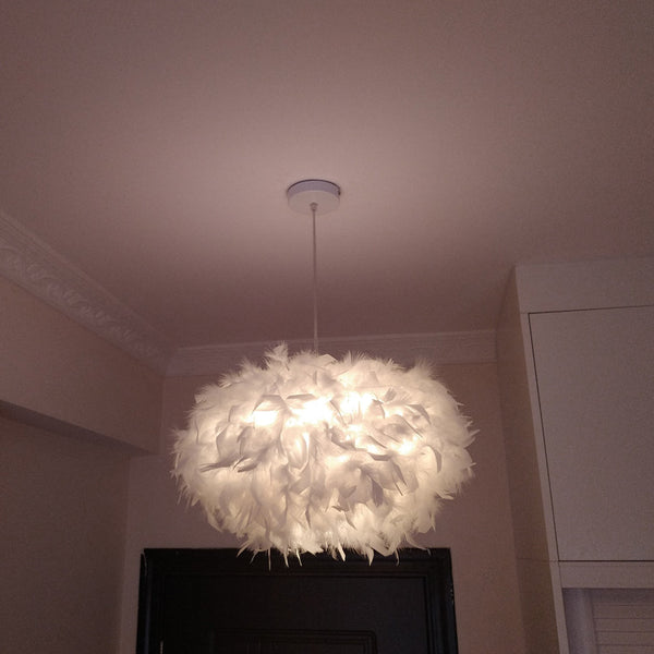Lámpara de Techo Moderna Plumas para Sala y Dormitorio