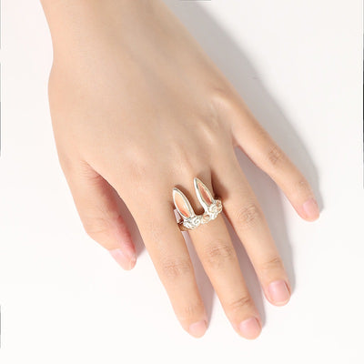 Anillo Gota de Aceite con Orejas de Conejo - Diseño Elegante para Mujer - Image 5