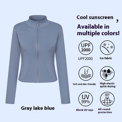 Chaqueta Deportiva para Yoga Mujer Manga Larga Protección Solar Ropa Outdoor - Image 10