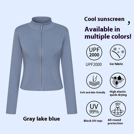 Chaqueta Deportiva para Yoga Mujer Manga Larga Protección Solar Ropa Outdoor - Image 10