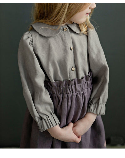 Blusa Princesa Niña Cuello Muñeca Algodón y Lino - Image 30