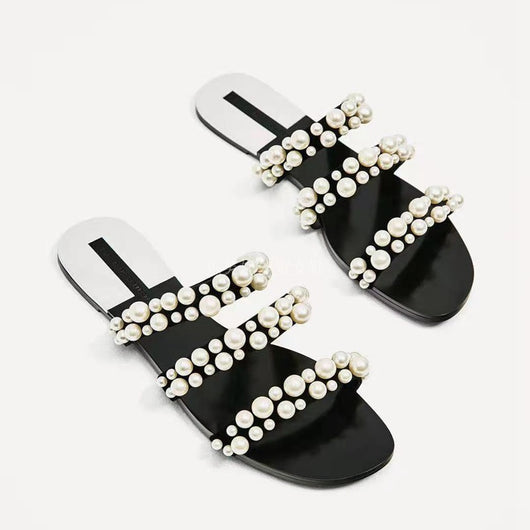 Sandalias Planas Casuales para Mujer con Perlas - Cómodas y Elegantes - Image 6