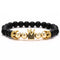Pulsera Hexagonal para Hombre con Circonitas Incrustadas y Diseño de Corona