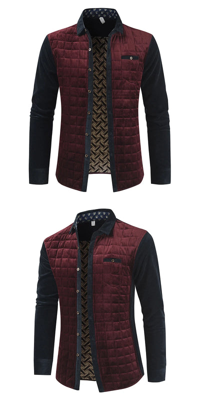 Abrigo de Cuadros en Bloques de Color para Hombre - Image 4
