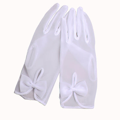 Vestido de Novia Estilo Coreano con Guantes de Encaje Cortos - Image 10