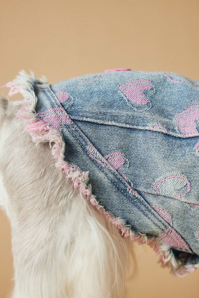 Chaleco Denim sin Mangas para Perros - Diseño Desgastado Love - Image 26