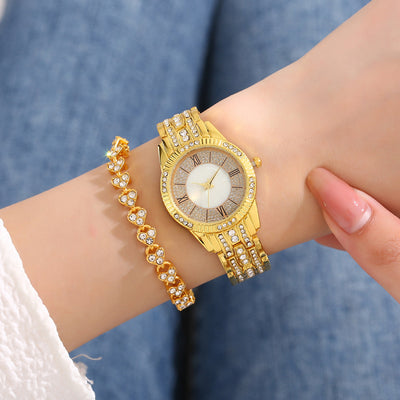 Reloj de Pulsera Elegante de Lujo con Diamantes Incrustados y Superficie de Cielo Estrellado para Mujer - Image 5