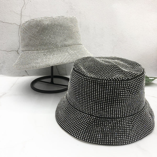 Sombrero de Pescador con Strass y Malla Brillante