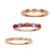 Natural Citrine Amethyst Three-Piece Ring Rose Dorado 5