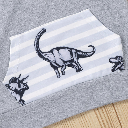 Conjunto de Pijama Infantil con Estampado de Dinosaurios y Capucha - Image 14