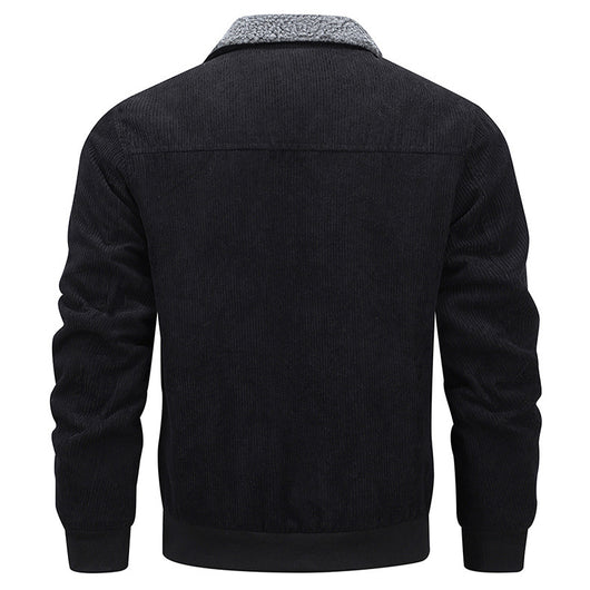 Chaqueta de Polar con Solapa Acolchada para Hombre - Abrigo Grueso y Cálido - Image 4