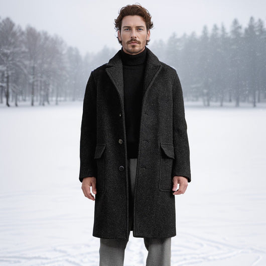 Abrigo de Lana Clásico Británico para Otoño e Invierno - Image 11