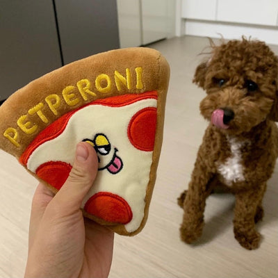Juguete Sonoro para Perros con Forma de Pizza - Llamador Interactivo