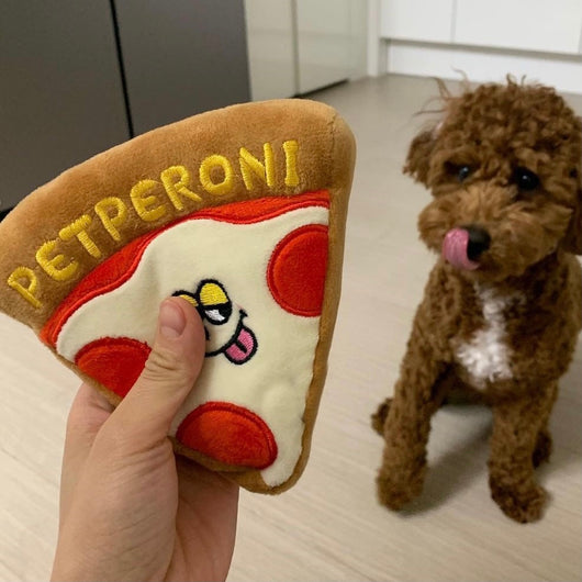 Juguete Sonoro para Perros con Forma de Pizza - Llamador Interactivo