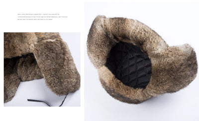 Gorro de Invierno Lei Feng con Pelaje de Conejo - Abrigo Extremo para Hombre - Image 10