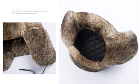 Gorro de Invierno Lei Feng con Pelaje de Conejo - Abrigo Extremo para Hombre - Image 10
