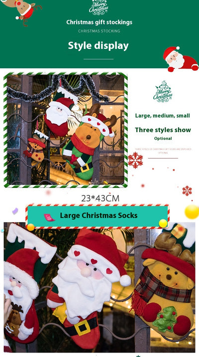 Medias Navideñas Decorativas - Juego de Tamaños Grande, Mediano y Pequeño - Image 53