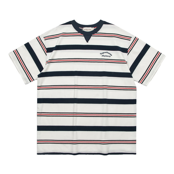 Camiseta Manga Corta con Rayas Contrastantes para Hombre