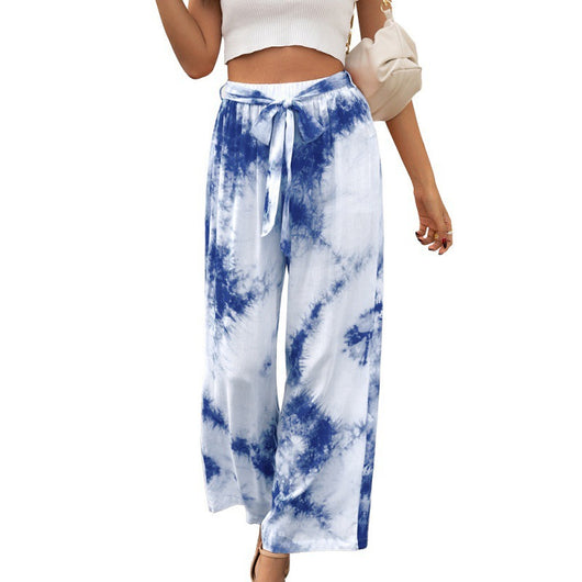 Pantalones Holgados con Estampado Tie Dye y Cinturón - Image 6