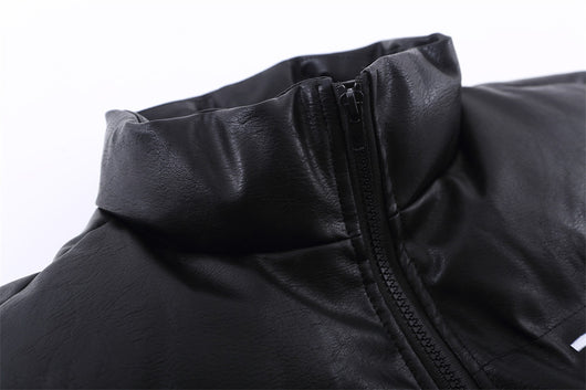 Chaleco de Algodón PU con Letras Bordadas para Hombre - Image 13